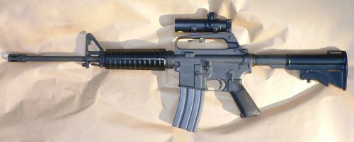 Guns like this AR-15 are against the law in many countries.