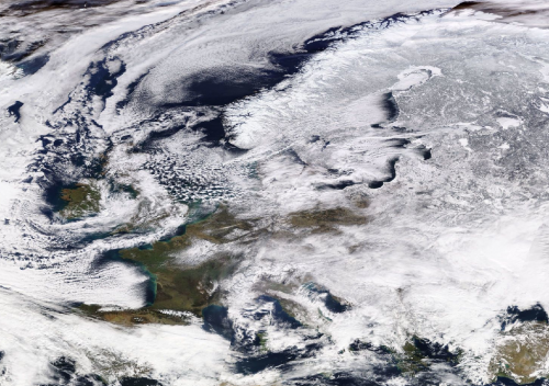 Storms over Europe - a view from the sky