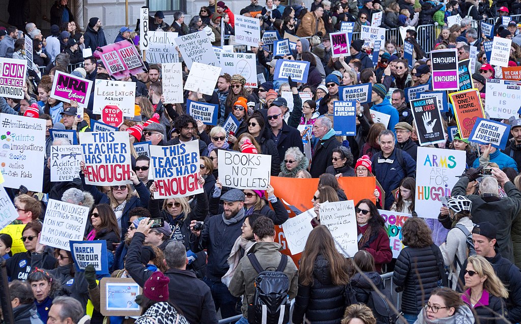 March for Our Lives protest in New York City, one of 800 protests around the world.