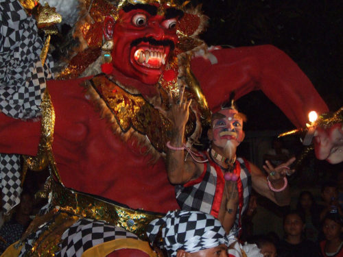 Ogoh Ogoh - an evil monster in the parade before Nyepi