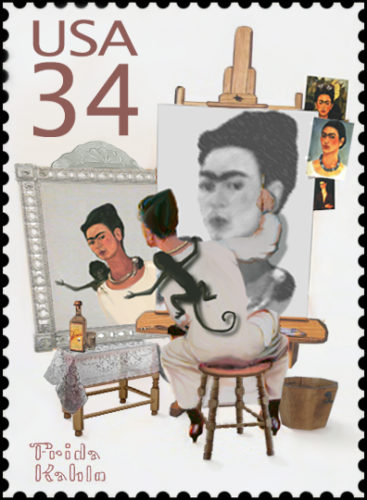 A US Postage Stamp Showing Frida Kahlo