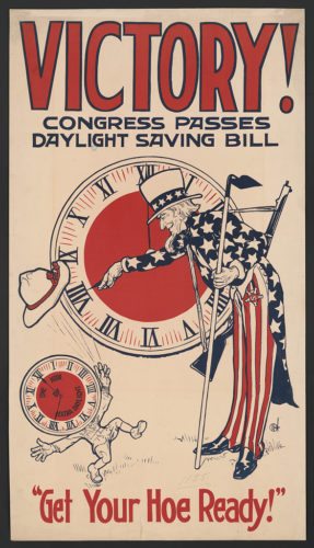 Poster for the first Daylight Savings Time in the US