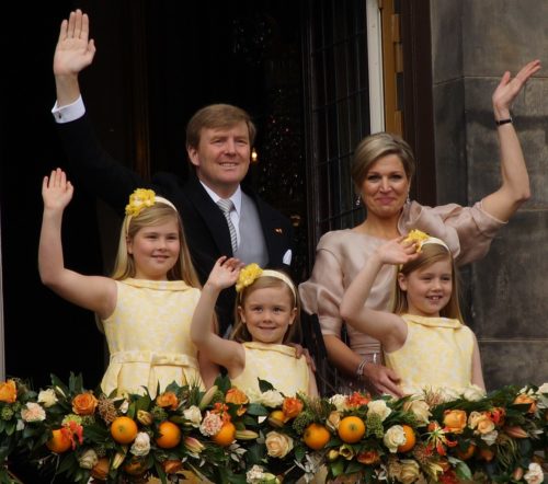 Netherland's King Willem-Alexander, Queen Maxima, and their daughters.