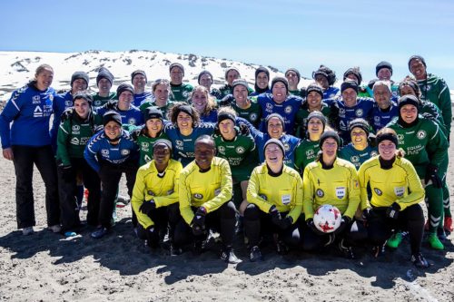 EPF players on Mount Kilimanjaro in 2017.