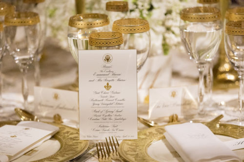 A fancy state dinner is part of a state visit.