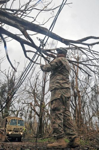 Hurricane Maria hit Puerto Rico hard and ruined its electrical grid.