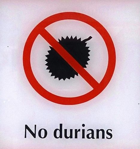 Durians are not allowed in the subways in Singapore.