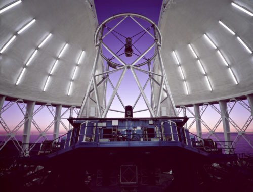 Inside the Gemini North Observatory.