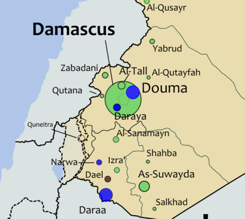 Map showing Douma