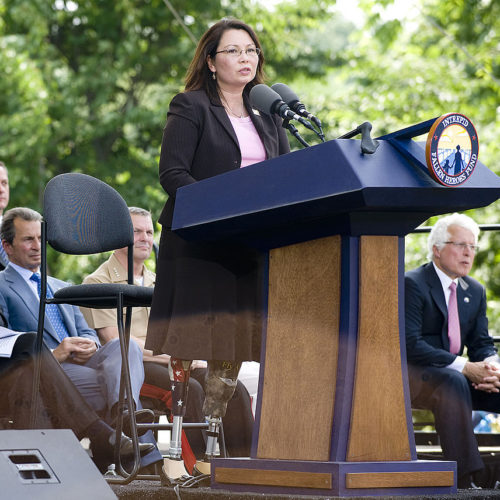 Senator Duckworth lost both legs in Iraq in 2004.