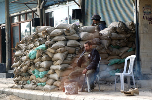 Syria has been fighting against rebels in Douma for a long time. This picture was taken in Douma in 2012.