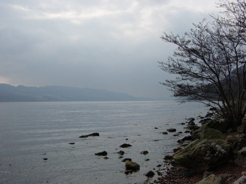 Rocky shoreline of Loch Ness