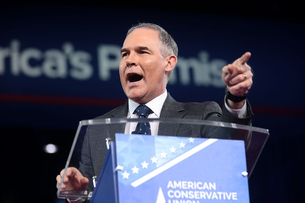 EPA leader Scott Pruitt speaking in 2017