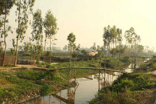 Moirang village, about 10 miles away from Leisang. Moirang already had electricity.