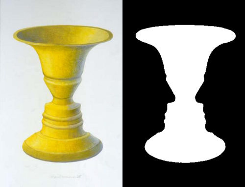 Vase/Faces Optical Illusion.