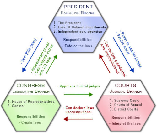 three branches of government chart for kids