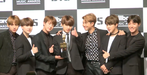 BTS at the Billboard Music Awards in 2017