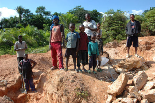 These children work in mining in the Democratic Republic of Congo.