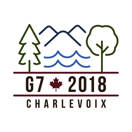 Logo for the G7 meeting in Canada, 2018