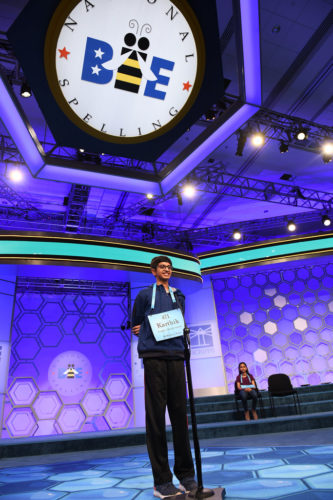 Karthik Nemmani studied about four hours a day to get ready for the spelling bee.