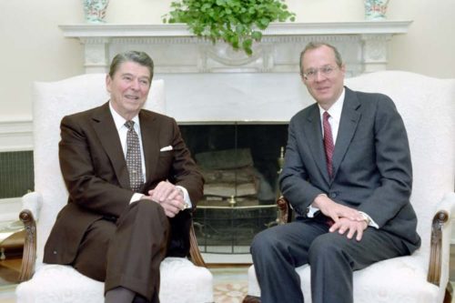 Supreme Court Justice Anthony Kennedy was chosen by President Ronald Reagan in 1988.