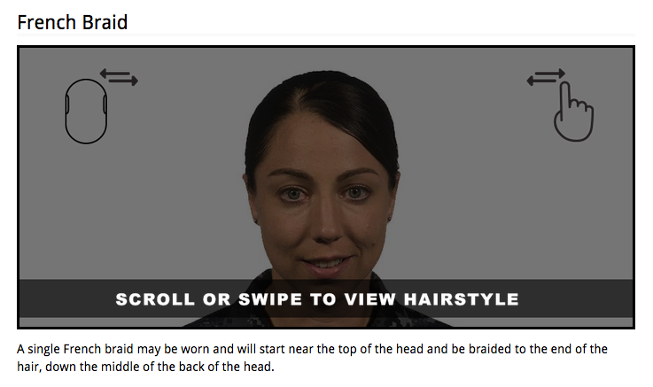 The Navy has created a special viewer for the hair styles on the Internet.