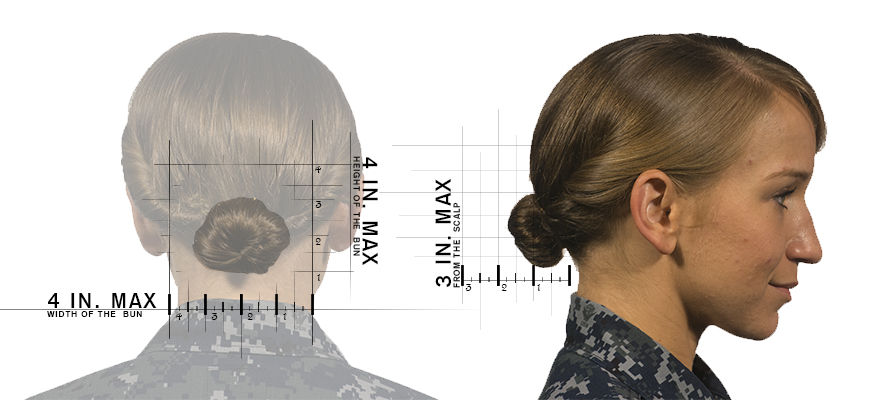 Even with the new rules, the Navy still has very detailed ideas about how women can wear their hair.