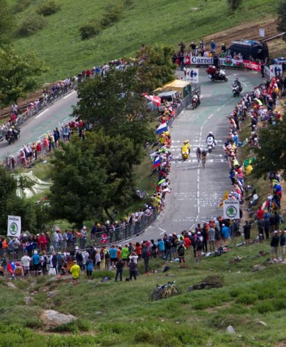 Tour de France climb up Alpe d'Huez in 2011.