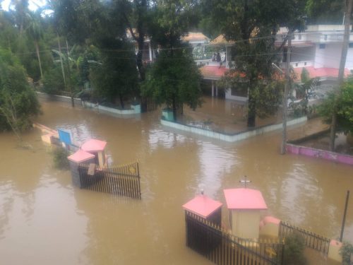 Kerala flooding -An image from Kuzhur Village