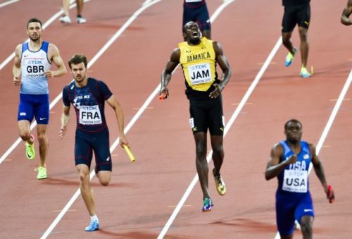 Bolt was hurt in the middle of his very last race in 2017.