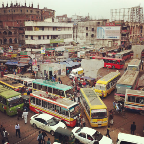 Bangladesh is known for a rather wild traffic system.