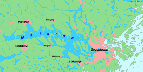 Map of Lake Malaren