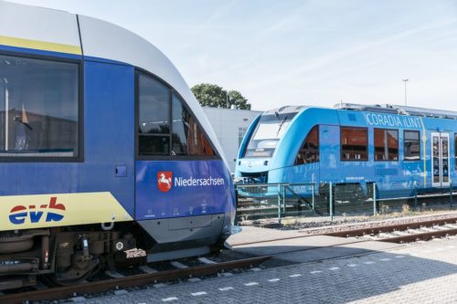 Diesel and hydrogen powered trains.