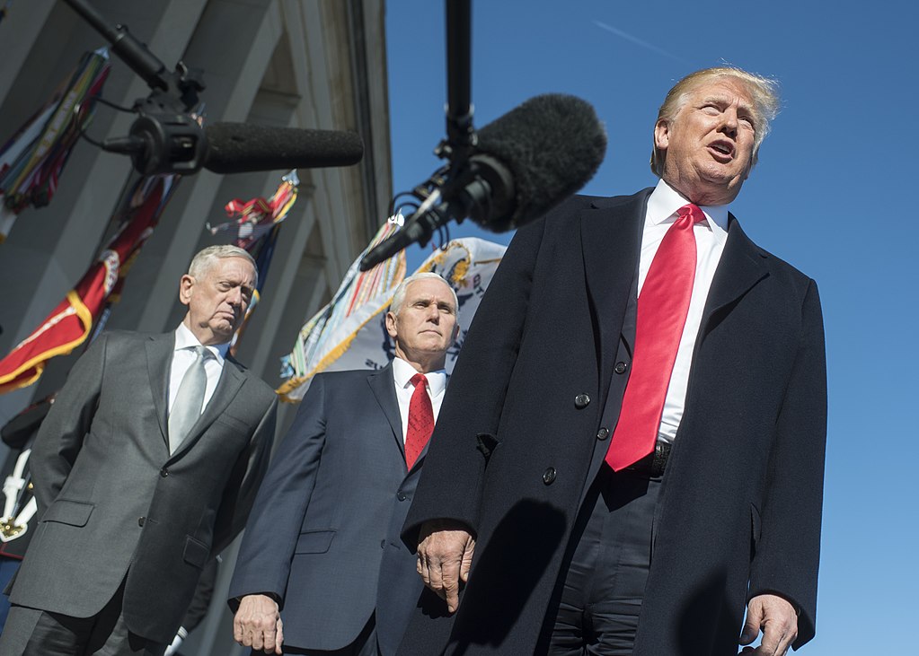 President Trump, Defense Secretary Mattis, and Vice President Pence