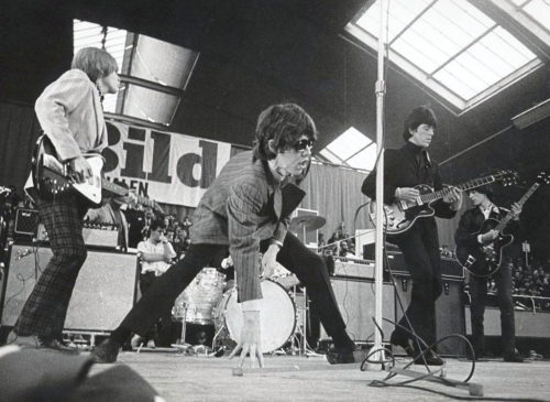 Rolling Stones playing in Sweden in 1966.