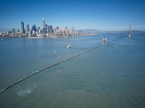 System 001 being towed away from San Francisco