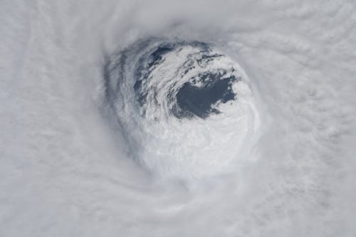 The picture shows Hurricane Michael as seen from the International Space Station on October 10, 2018.