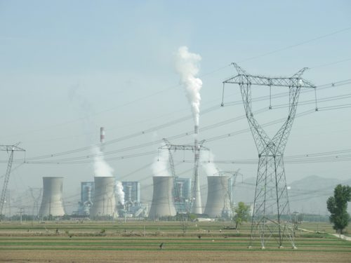 Coal-fired power plant in Shuozhou, Shanxi, China