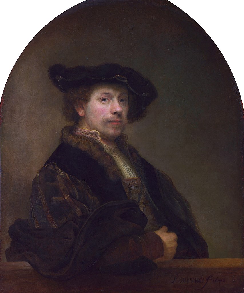 Rembrandt self-portrait, 1640.