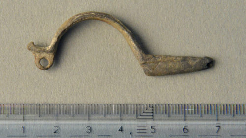 A brooch from AD 300-400 found near Lake Vidöstern in Sweden.