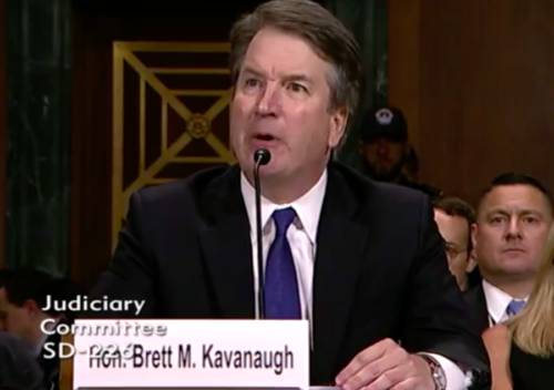 Judge Brett Kavanaugh testifying before the Senate Judiciary Committee