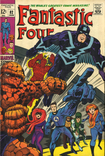 The Fantastic Four and the House of Agon (including Black Bolt and Medusa) team up and charge forward to do battle.