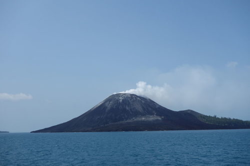 Anak Krakatau volcano in Indonesia. 20 October 2013