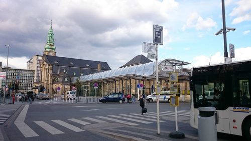 Luxembourg train station from bus platform