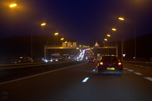 Night time traffic jam - On the road again... Pontpierre • Luxembourg