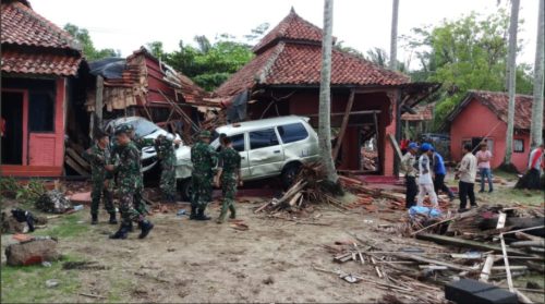 Soldiers were dispatched to assist in the search and rescue efforts