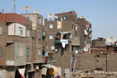 A poor neighborhood in Cairo