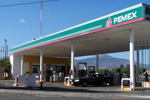 Mexican gas station , operated by PEMEX