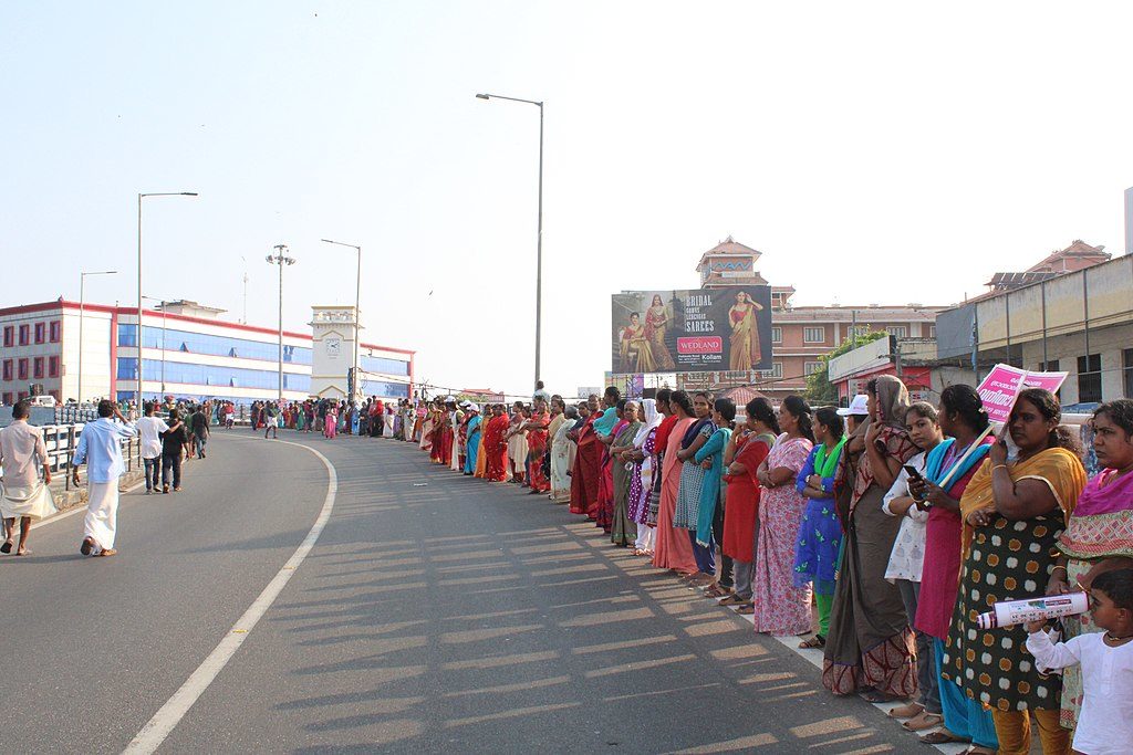 A women's wall was formed in Kerala against casteist and patriarchal interventions in the Sabarimala issue. Lakhs of women from different walks of life came together to show solidarity to the movement for equal rights for women.