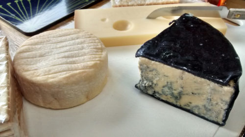 Cheese Board: Roaring Forties Blue Cheese, Emmental, and Pie d'Angloys